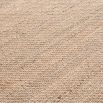 Natural rectangular jute rug with fringing 