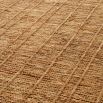 Hand knotted rug with a flat weave crafted from jute