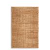 Hand knotted rug with a flat weave crafted from jute