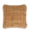 Small hand-knotted, natural jute flat weave cushion
