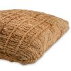 Small hand-knotted, natural jute flat weave cushion