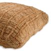 Hand-knotted, natural jute flat weave cushion