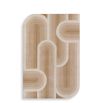 Ivory and beige ombre curve patterned rug