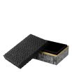 Mixed resin patterned box in elegant black and grey