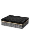 Mixed resin patterned box in elegant black and grey