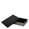 Mixed resin patterned box in elegant black and grey
