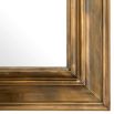 Sophisticated square mirror with large vintage brass frame