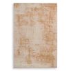 Large loom knotted rug with distressed beige pattern