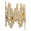 Drip effect wall light in shiny gold finish