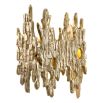 Drip effect wall light in shiny gold finish