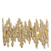 Wide gold drip style wall lamp with shiny finish