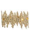 Wide gold drip style wall lamp with shiny finish