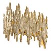 Wide gold drip style wall lamp with shiny finish