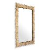 Gold finish mirror with spiky metal frame