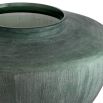 Green handblown glass vase