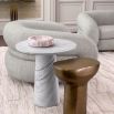 Modern Y-shaped antique brass side table 