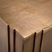 Luxuriously curved brass side table with layered waves