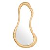 Organic shape set of three mirrors boasting fluid gold-finished frames