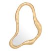 Organic shape set of three mirrors boasting fluid gold-finished frames