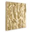 Wave-style textural gold wall object 