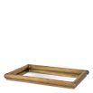 Tray with mirrored base and gold frame