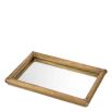 Tray with mirrored base and gold frame
