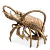 Sophisticated brass lobster sculpture with a vintage finish