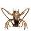 Sophisticated brass lobster sculpture with a vintage finish