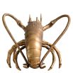 Sophisticated brass lobster sculpture with a vintage finish