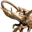 Sophisticated brass lobster sculpture with a vintage finish