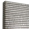 Rectangular metal wall art with mirror glass face