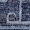 Flat woven blue rug crafted from recycled cotton denim