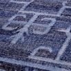 Large blue rug with flat weave of recycled cotton denim