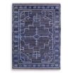 Large blue rug with flat weave of recycled cotton denim