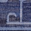 Large blue rug with flat weave of recycled cotton denim