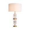 Elegant brass table lamp with glass rods