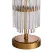 Elegant brass table lamp with glass rods