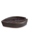 Bronze finished bowl with leaf detail