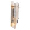 Smoked glass panel wall light with brass fixtures