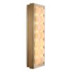 Softly quilted glass wall lamp with brass edge