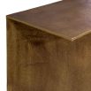 Elegant vintage brass console table with five slim legs