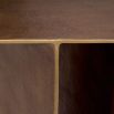 Elegant vintage brass console table with five slim legs