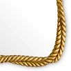 Antique gold mirror with unique rope detail crown