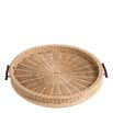 Natural rattan serving piece with wooden handles