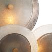 Gorgeous wall light featuring frosted glass and antique brass accents