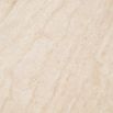 organic three sided travertine side table - large