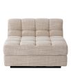 quilted sofa middle module in skyward sand coloured linen upholstery