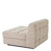 quilted sofa middle module in skyward sand coloured linen upholstery