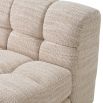 quilted sofa middle module in skyward sand coloured linen upholstery