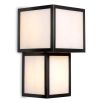 Cubist wall light with black bronze edges